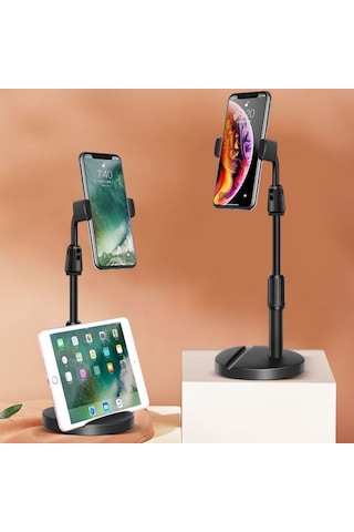 Buffer Masa Üstü Tablet Ve Telefon Tutucu Plastik Aparat Siyah Telefon Standı Çok Renkli