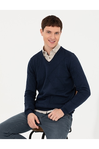Pierre Cardin Erkek Triko Kazak 50265423-VR033 - Lacivert