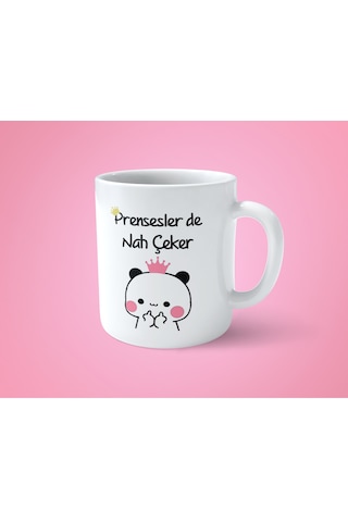 Prensesler De Nah Çeker Espirili Baskılı Kupa Bardak