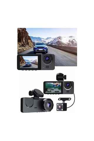Gece Görüşlü Dvr 3 Lensli Araç İçi Sürüş Kamerası Video Kaydedici 26289869