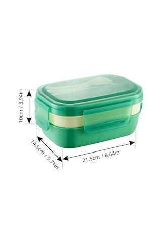 Springsun Yeşil Pp5 1.9l 8 Bölmeli Leak-proof Bento Kutusu, Mikrodalga Uyumlu, Çamaşır Makinesi Güvenli, Çocuk-öğrenci-çalışanlar İçin, Çatal-kıyma- Kaşık Dahil, Yemek Saklama Kutusu Yeşil