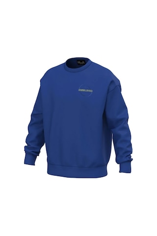 Mizuno Athletic Crew Neck Erkek Sweatshirt Mavi Çok Renkli