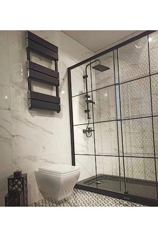 Mat Siyah Mix Banyo Duş Bataryası Robot Yağmurlama Duş Seti 2 İn 1 Set Siyah