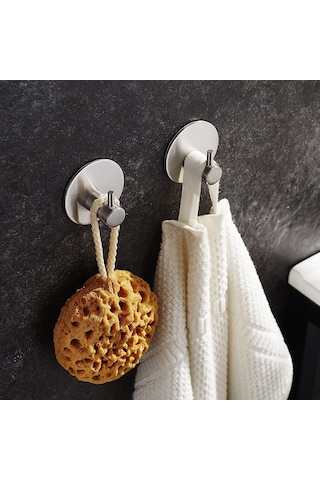 Zift Unique 4 Adet Paslanmaz Çelik Krom Banyo/Bornoz/Havlu Askısı Krom