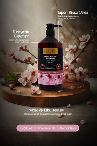 Naturix Japon Kirazı Çiçeği Duş Jeli 1 L