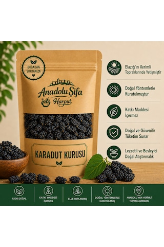Anadolu Şifa Harput Karadut Kurusu 100 Gr Kurutulmuş Meyve Doğal Ve Katkısız 100 G