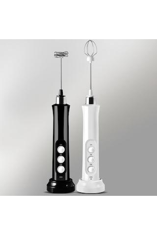 Pazly Cbtx Mini Kablosuz El Şarjlı Karıştırıcı Süt Köpürtücü Siyah, Küçük Mutfak Asistanı Siyah