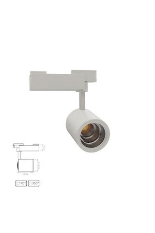 Arge Led Samsung Çipli 40w Beyaz Kasa Monofaze Ray Spot 2700k