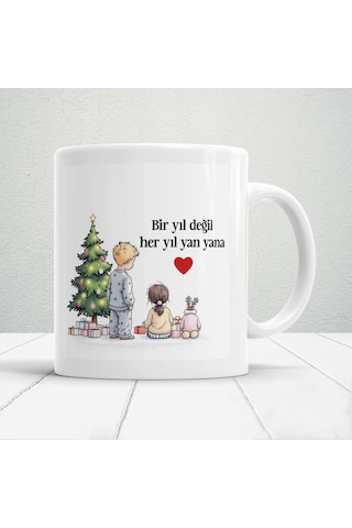 Yılbaşı Gecesinin Büyüsünü Yansıtan, Koleksiyonluk Şık Ve Zarif Hediyelik Yılbaşı Kupa Beyaz