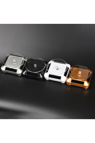 Xindoker Güneş Enerjili Çift Yönlü Döner Sergi Tablosu - Kuyumculuk, Model, Elektronik Gösterim İçin Siyah Pil Ve Şarj Aleti Yok