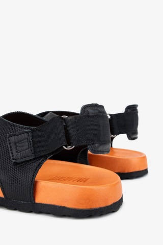 Valmenti Nia Erkek Siyah Tekstil Deri Duz Sandalet 60 9577 Erk Sndlt Y24 Siyah