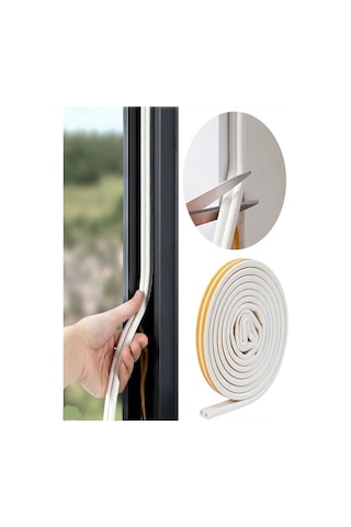 Kapı Pencere Bandı Beyaz 6mt Kapı Pencere Fitili İzolasyon Bantı