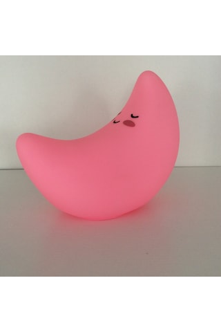 Ay Figürlü Gece Lambası Pembe Çok Renkli