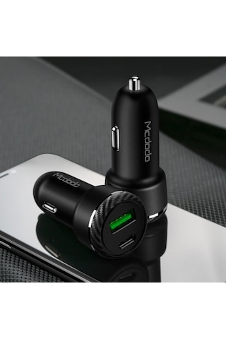 Mcdodo Cc-5970 36W Pd+Qc3.0 Typec ve Usb Girişli Çakmaklık-Siyah