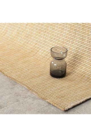 Düz Jüt Görünümlü Hasır Dokulu Modern Halı - L663bjbo Bej