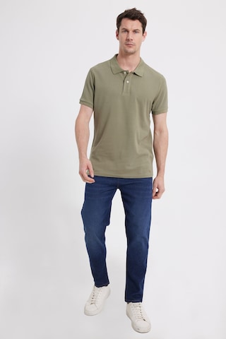Tudors Erkek Slim Fit Dar Kesim %100 Pamuk Haki Polo Yaka Tişört-46188 Haki