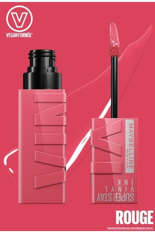 Maybelline New York Super Stay Vinyl Ink Uzun Süre Kalıcı Likit Parlak Ruj 145 Rogue