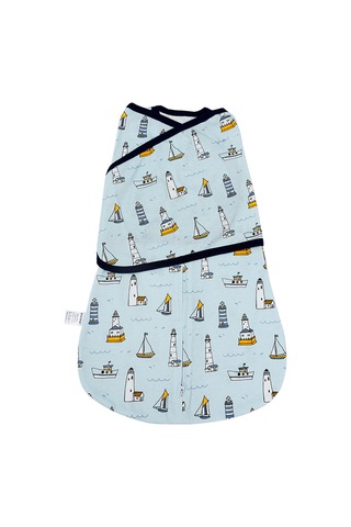Xindoker Yeni Doğan Bebek Pamuklu Sarıcak, 3-4 Ay İçin M Boy, Yelken Gemisi Desenli Kucak Örtüsü