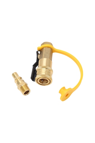 Moveevo Brass Propane Quick Connect Adapter Seti - 1/4" Hızlı Bağlantı Ve Kapatma Valfi İle 3/8" Dahili Dişli Regülatör Dönüştürücü - Kamp, Bbq Ve Dış Mekan Kullanıma Uygun Diğer