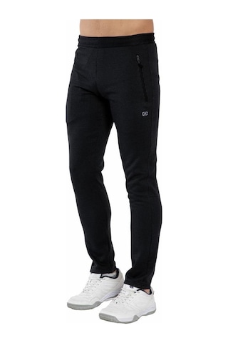 Crozwise 2182-10 Siyah Drops Dar Paça Erkek Spor Pantolon Siyah