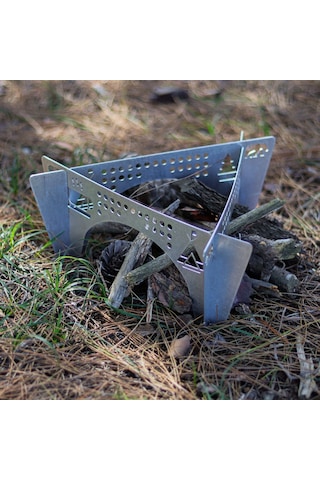 Kamp Ayısı Çelebi Bushcraft Jel Yakıtlı Osmanlı Ocağı Gri