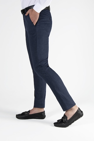 Terapi Men Erkek Lacivert Slim Fit Italyan Kesim Keten Pantolon Koyu Lacivert