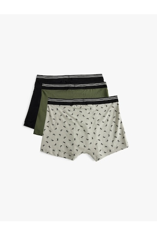 Koton 3'lü Boxer Seti Hayvan Baskılı Pamuklu Siyah 5wlm90076mk Siyah