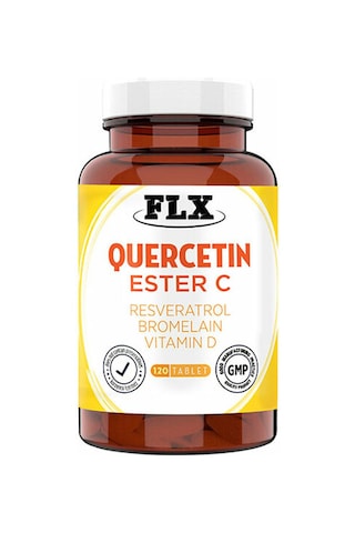 Flx Kuersetin Ester C Resveratrol ve Bromelain 120 Tablet