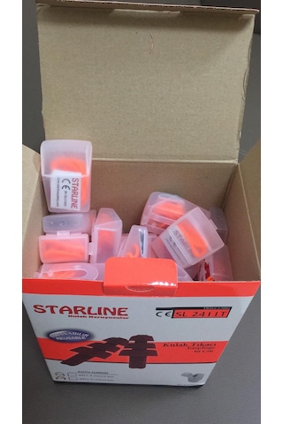 Starline 2411-t Yıkanabilir Tekstil İpli Kulak Tıkacı Kutulu - 5 Adet