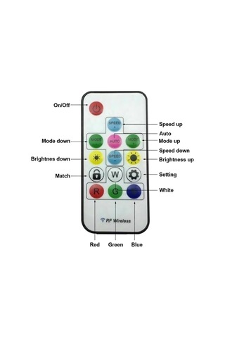 Ir Rgb Led Şerit Dc5v Şerit Işık Kontrol Cihazı İçin 14 Tuşlu Uza