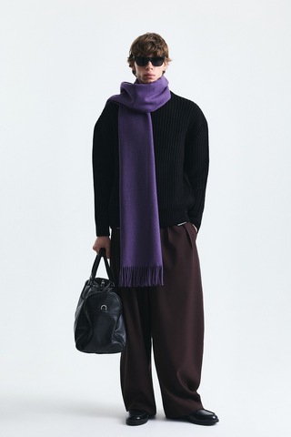 Vamos Oversize Basic Triko Kazak Siyah