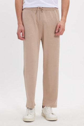 Tudors Erkek Koyu Vizon Baggy Fit Rahat Kesim Modal Kumaş Soft Doku Beli Bağcıklı Yan Cepli Eşofman Altı-46293
