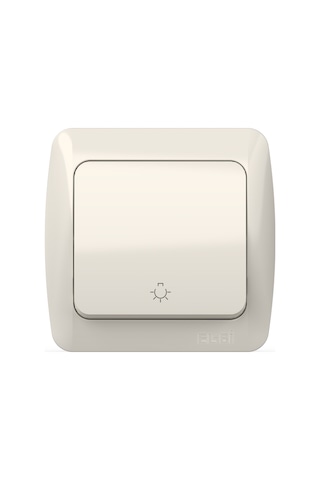 Elbi Eva Beyaz Nemliyer Light Anahtarı Ip54