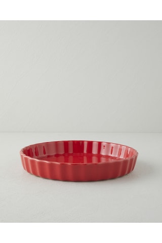 English Home Hecha Seramik Tart Fırın Kabı 28 Cm Kırmızı Kırmızı