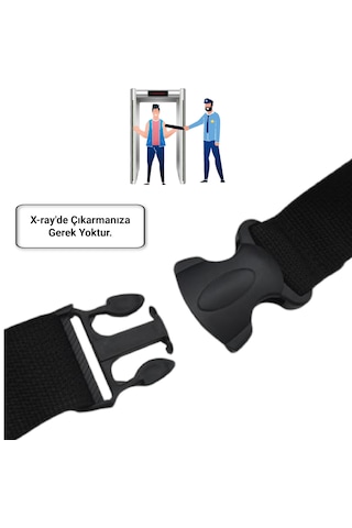 Plastik Klipsli Bez Kemer Anti Alerjik Ayarlanabilir Siyah