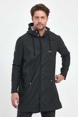 T Rain Pu Raincoat L Beden Siyah Erkek Yağmurluk Siyah