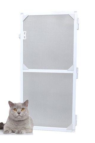Menteşeli Yırtılmaz Kapı Kedi Sinekliği Pet Tül Beyaz 90x210 Cm. Özel Ölçü Verebilirsiniz. En 90'a Kadar Boy 210'a Kadar