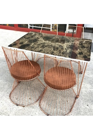 Bengimobilya Masa Tel Sandalye Model Takımı Metal Transmisyon Çelik Nikelaj Ay (526419950)