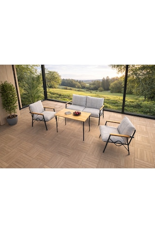 Doruk Home Balkon, Bahçe, Cafe, Metal Koltuk Takımı, Bahçe Takımı , Çay Seti, 2 1 1 Açık Gri Masa Doruk Home Balkon, Bahçe, Cafe, Metal Koltuk Takımı, Bahçe Takımı , Çay Seti, 2 1 1 Açık Gri Masa