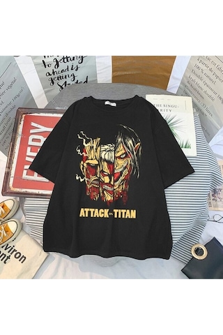 Noıssey Kırmızı Etiket Gala Titan Anime Goth Unisex Giyim T-shirt Model47 16673 Siyah