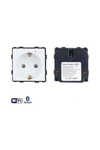 Trendooze Tuya Akıllı Wifi Priz, Google Home & Alexa, Sesiyle Yönet, Modern Design