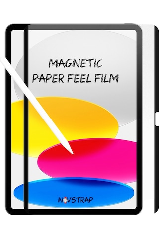 Novstrap Apple Uyumlu iPad  10. Nesil 10.9" İle Magnet Mıknatıslı Tak Çıkar Paper Like Ekran Koruyucu