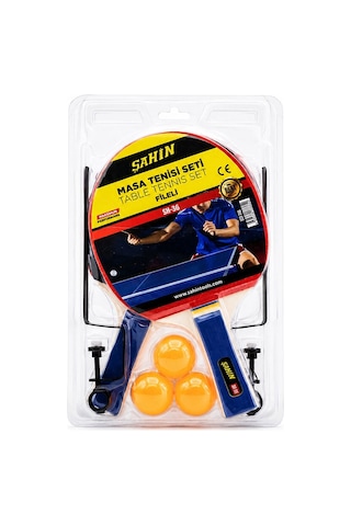 Masa Tenisi Fileli Pinpon Raket Seti 2pcs Raket - 3pcs Top - 1pcs File - Ayak Bx40 Açık Gri
