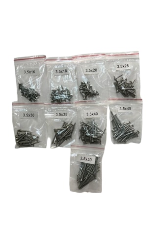 3,5 Mm Ev Montaj Seti Sunta Vida 3.5x16 3.5x18 3.5x20 3.5x25 3.5x30 3.5x35 3.5x40 3.5x45 3.5x50 3.5 MM