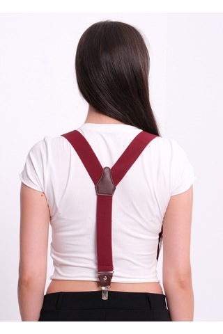 Cottonlab Bordo Kadın Pantolon Askısı