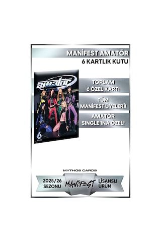 Manifest Koleksiyon Kartları Amatör 6 Kartlık Kutu