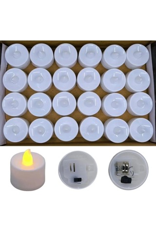 Jenerik Pilli Mum 1.8cm 24'lü Paket Çok Renkli
