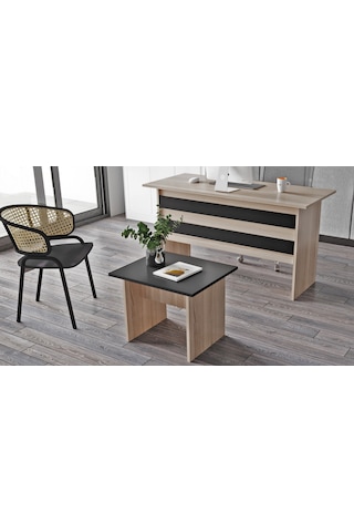 Robinhome Verona B Ofis Sehpası Meşe Siyah