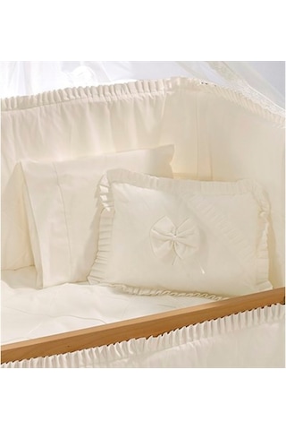 Meltem Kids Bambino Ekru Pamuklu Bebek Uyku Seti 70 x 110 CM Ekru