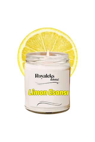 Doğal Özel Seri Kokulu Dekoratif Kavanoz Mum 210 Cc - Limon Esansı - Ryl Çok Renkli